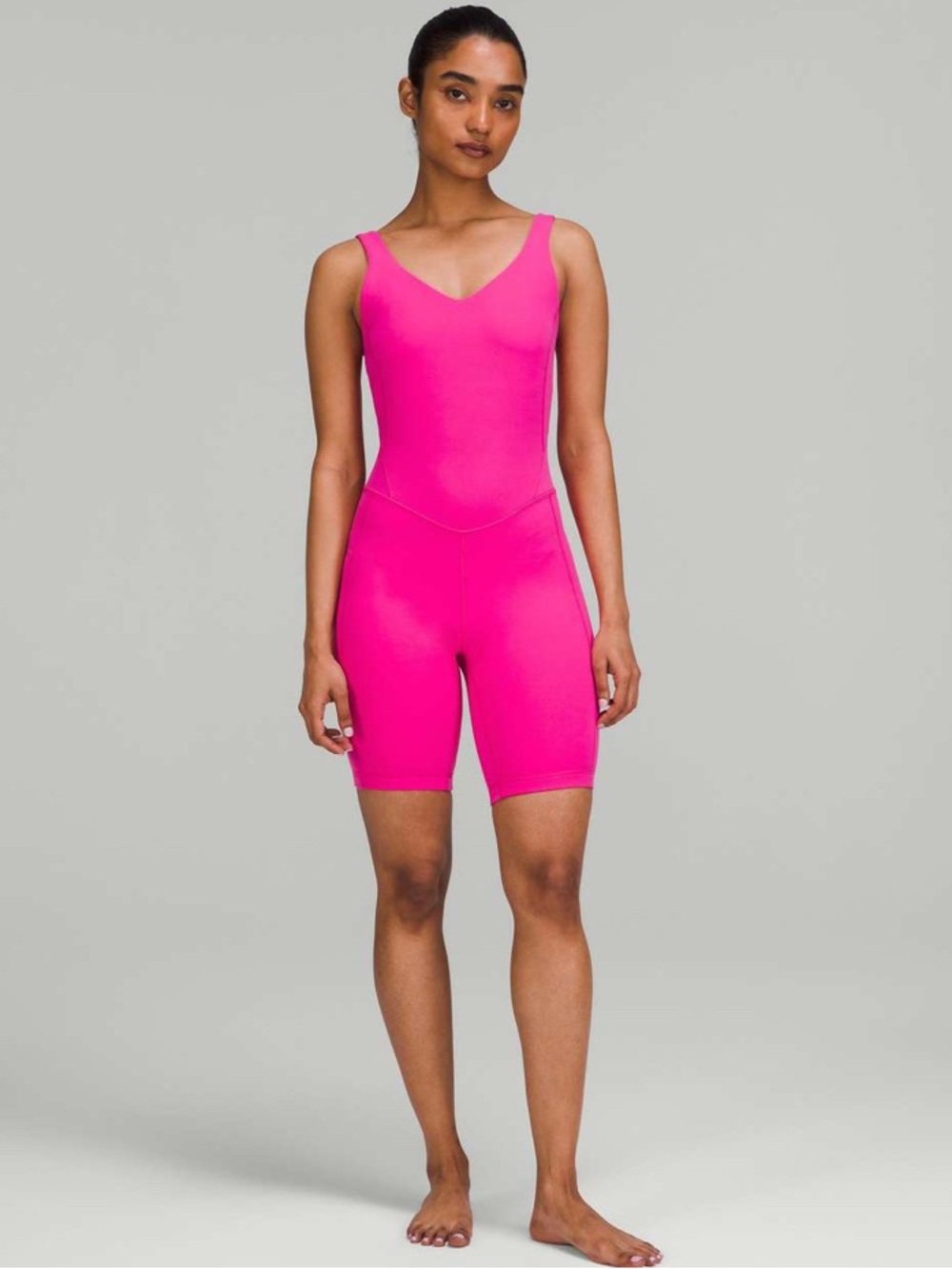 Lululemon Align Onesie 8” Sonic Pink Size 2 Nulu Romper